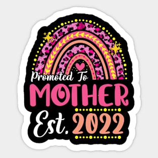 Promoted to Mother Est.2022 Rainbow Mama to Be New Mama Sticker